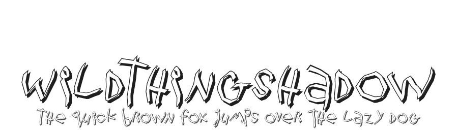 WildThingShadow — Display Font