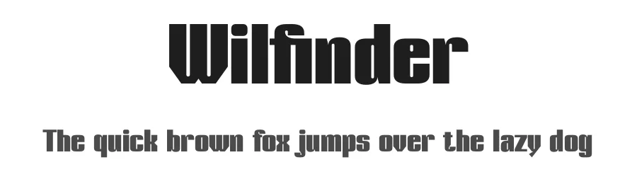 Wilfinder by A Sidiq — Display Font