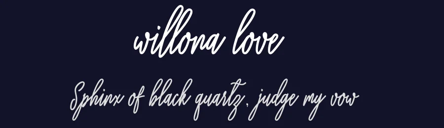 willona love — Display Font — thumbnail 2