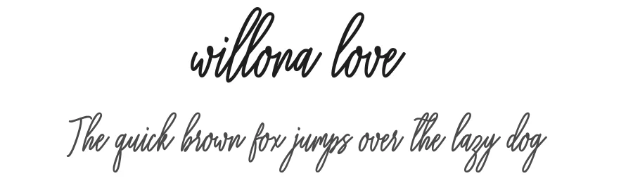 willona love — Display Font