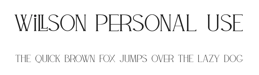 WILLSON Personal Use by Donis Miftahudin — Display Font