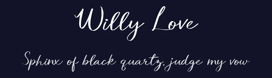 Willy Love by Mali Khatin — Display Font — thumbnail 2