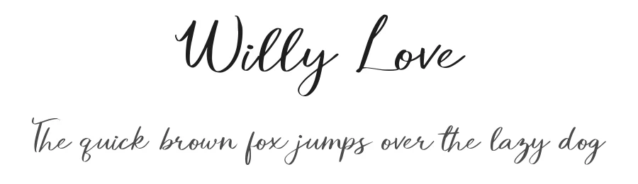 Willy Love by Mali Khatin — Display Font