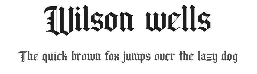 Wilson wells by Stringlabs — Display Font