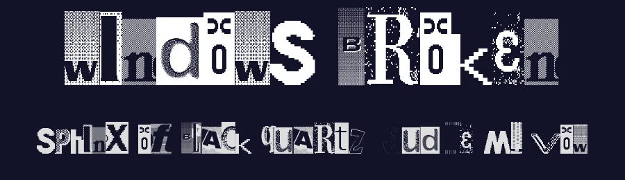 Windows Broken — Display Font — thumbnail 2