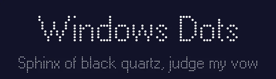 Windows Dots by Levi Szekeres — Display Font — thumbnail 2