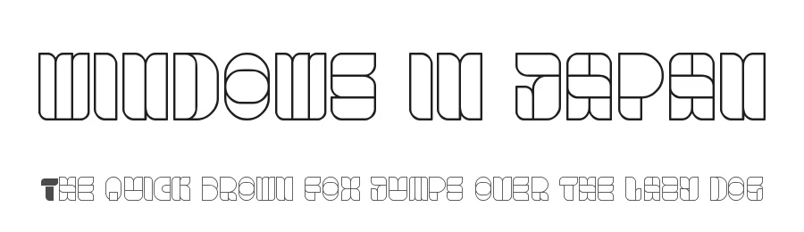 windows in japan by http://www.dafont.com/wino-s-kadir.d2209 — Display Font