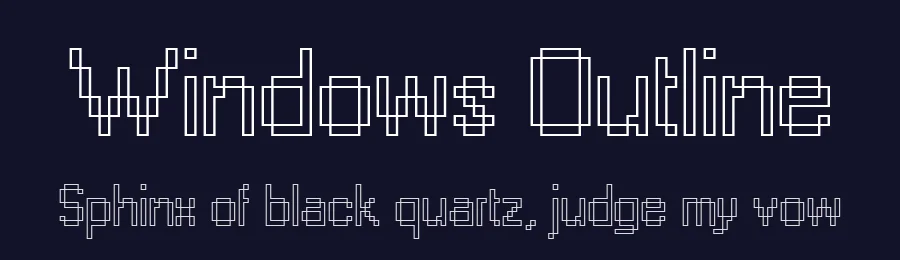 Windows Outline by Levi Szekeres — Display Font — thumbnail 2