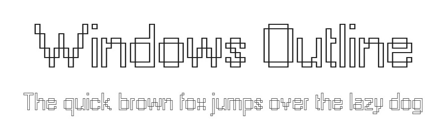 Windows Outline by Levi Szekeres — Display Font