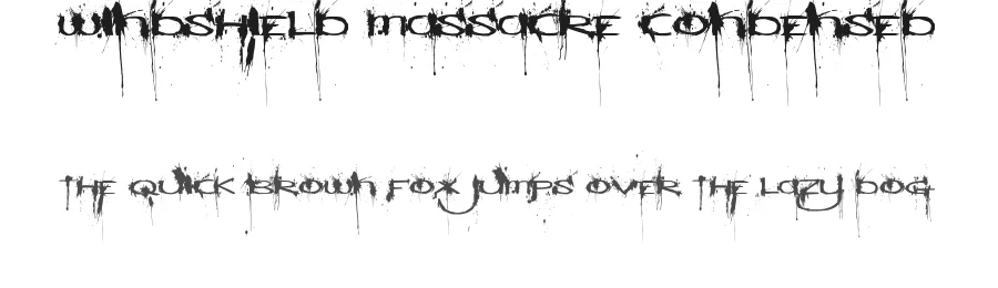 Windshield Massacre Condensed by David Kerkhoff — Display Font