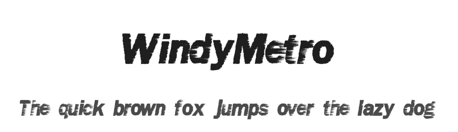 WindyMetro by Xerographer Fonts Max Infeld — Display Font