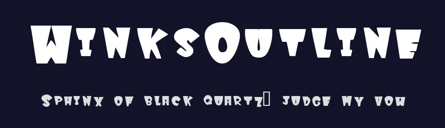 WinksOutline — Display Font — thumbnail 2