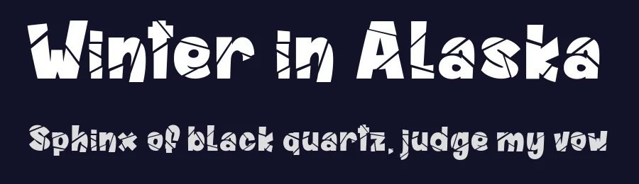 Winter in Alaska by dcoxy Medina Gregory — Display Font — thumbnail 2