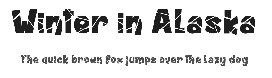 Winter in Alaska by dcoxy Medina Gregory — Display Font