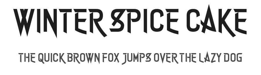 Winter Spice Cake by Allison JJ — Display Font
