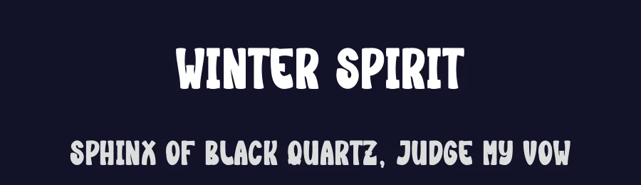 Winter Spirit — Display Font — thumbnail 2