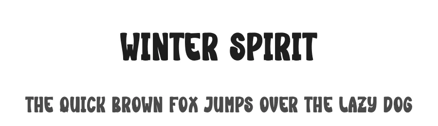 Winter Spirit — Display Font
