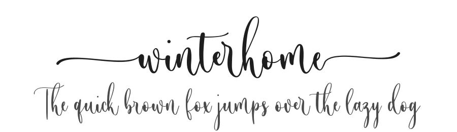 Winterhome by Muhamad Yusron  Billah — Script Font