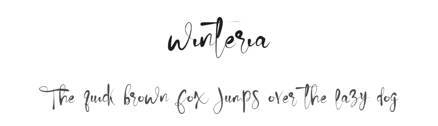 winteria — Display Font