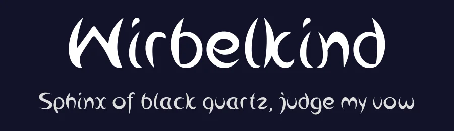 Wirbelkind by Samir Hadzic — Display Font — thumbnail 2