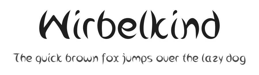 Wirbelkind by Samir Hadzic — Display Font