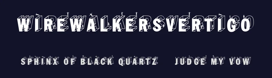 WirewalkersVertigo — Display Font — thumbnail 2
