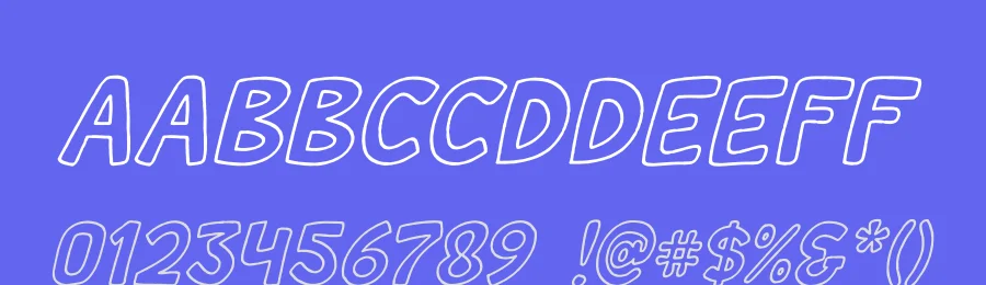 Wishcar Moundy Outline Italic by Heru Utama Putra — Display Font — thumbnail 3