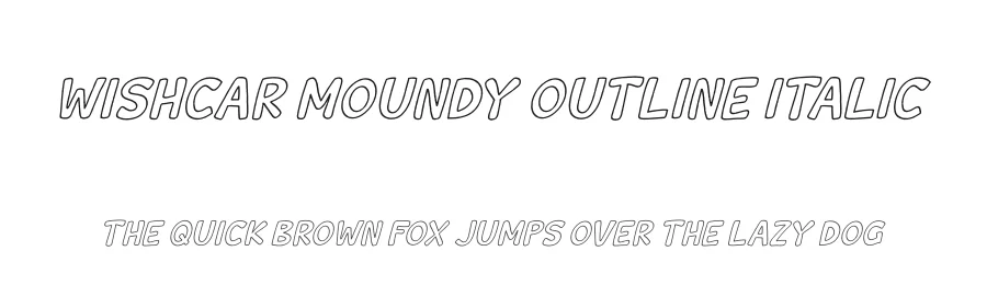 Wishcar Moundy Outline Italic by Heru Utama Putra — Display Font