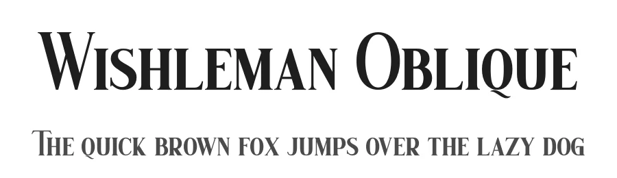 Wishleman Oblique by Kong font — Display Font