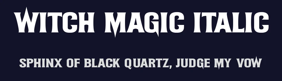 Witch Magic Italic by Joseph Dawson — Display Font — thumbnail 2