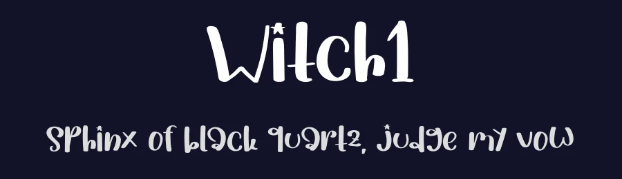 Witch1 — Display Font — thumbnail 2