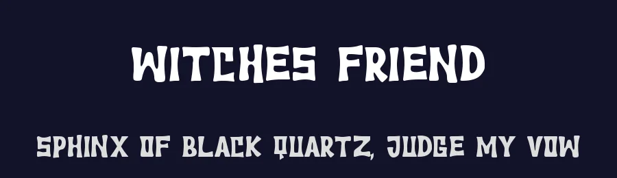Witches Friend by Muhamad Yusron  Billah — Display Font — thumbnail 2