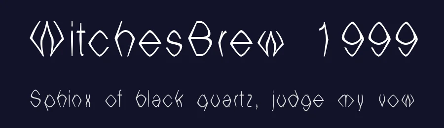 WitchesBrew 1999 — Display Font — thumbnail 2