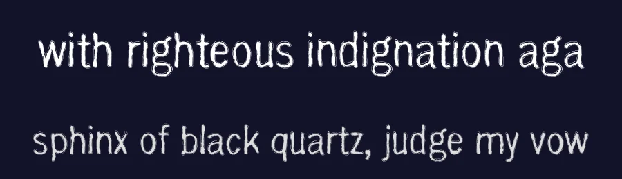with righteous indignation aga — Display Font — thumbnail 2