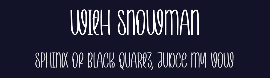With Snowman — Display Font — thumbnail 2