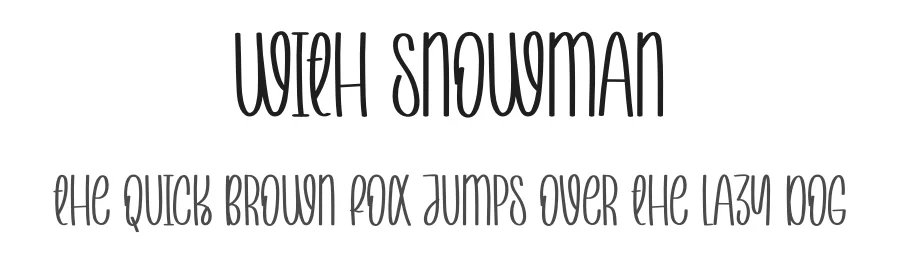 With Snowman — Display Font