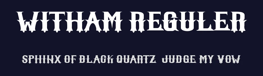 Witham Reguler — Display Font — thumbnail 2