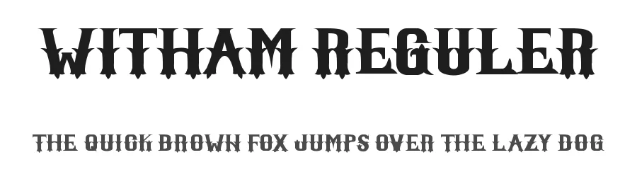 Witham Reguler — Display Font