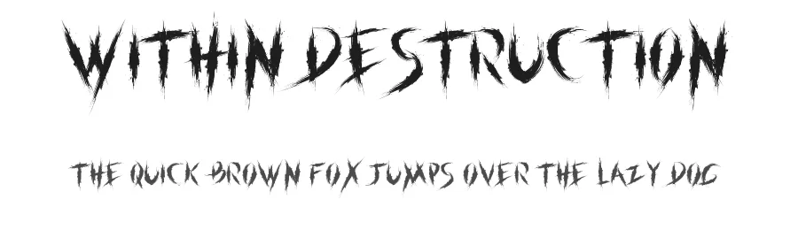 within destruction by Luis Jaramillo — Display Font