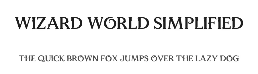 Wizard World Simplified by MCKL Type — Display Font