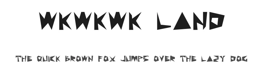WKWKWK LAND — Display Font