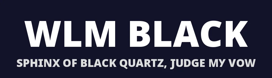 WLM Black — Display Font — thumbnail 2