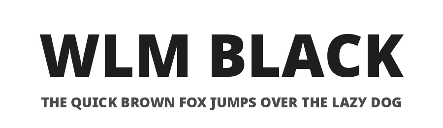 WLM Black — Display Font