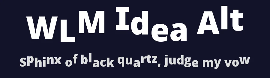 WLM Idea Alt — Display Font — thumbnail 2