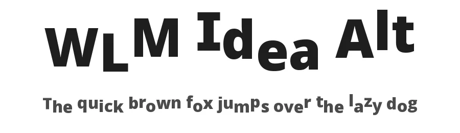WLM Idea Alt — Display Font