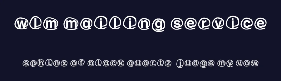 WLM Mailing service — Display Font — thumbnail 2