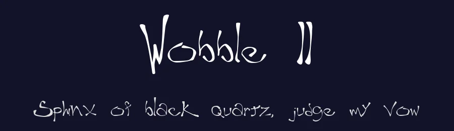 Wobble II — Display Font — thumbnail 2