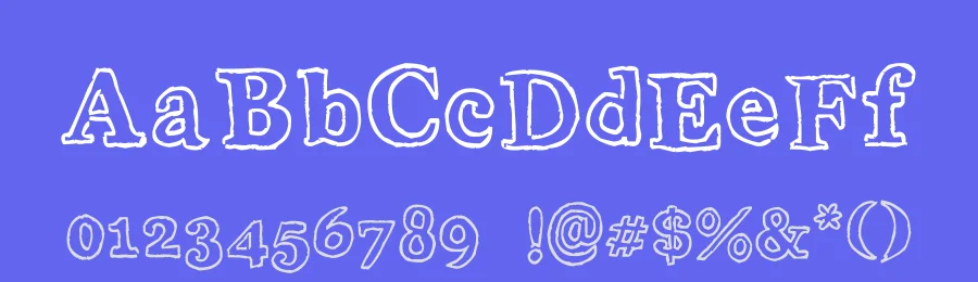Wobbly Bob Outline — Display Font — thumbnail 3