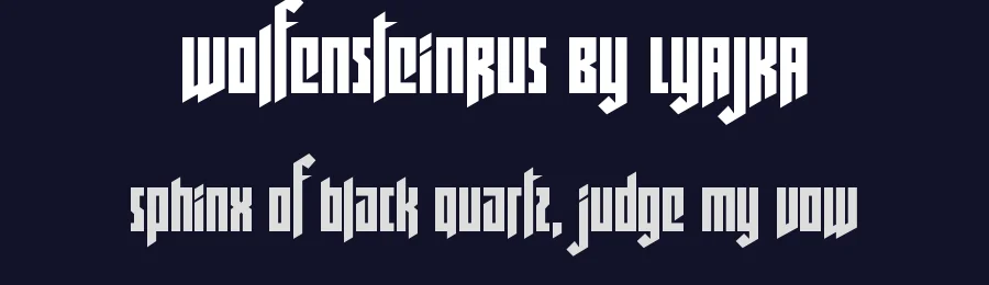 wolfensteinRUS BY LYAJKA — Display Font — thumbnail 2