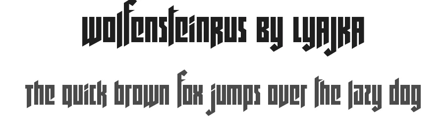 wolfensteinRUS BY LYAJKA — Display Font